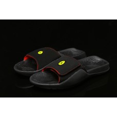 Unisex Air Jordan Hydro 7 Sandals All Black Yellow And Red